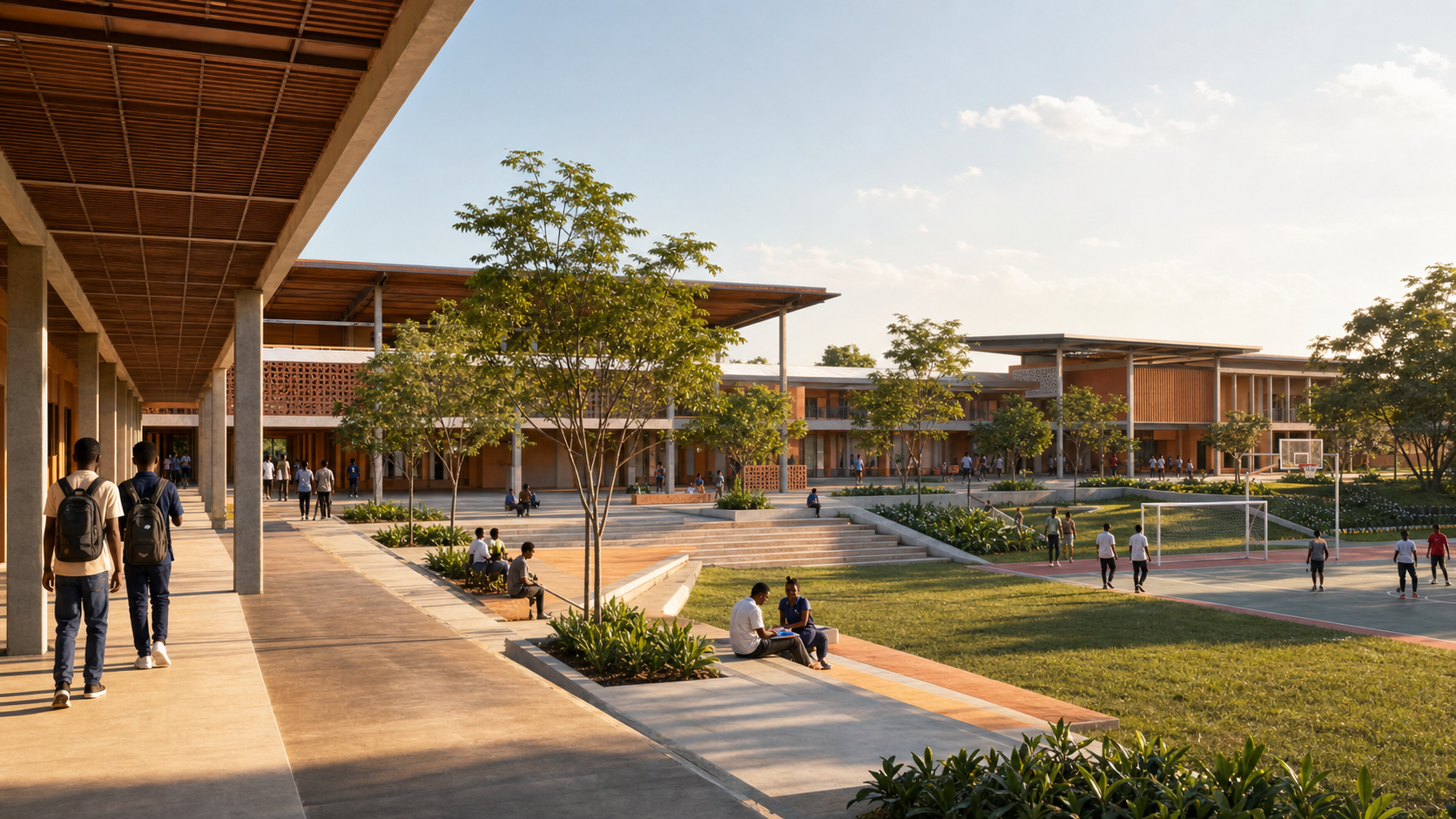Visualisation conceptuelle du projet Lycée d’Excellence de N’douci